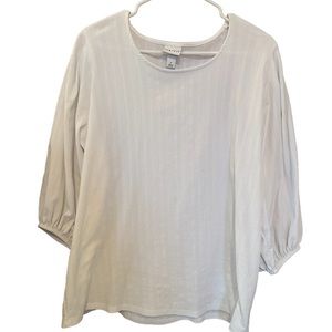 AVA+VIV White Bishop Sleeve Blouse Size X